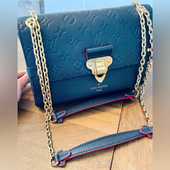 100% authentic Louis Vuitton Vavin PM Monogram Empreinte Leather blue/red - Picture 4 of 16